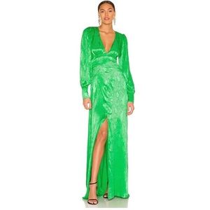 Afrm floor length satin dress